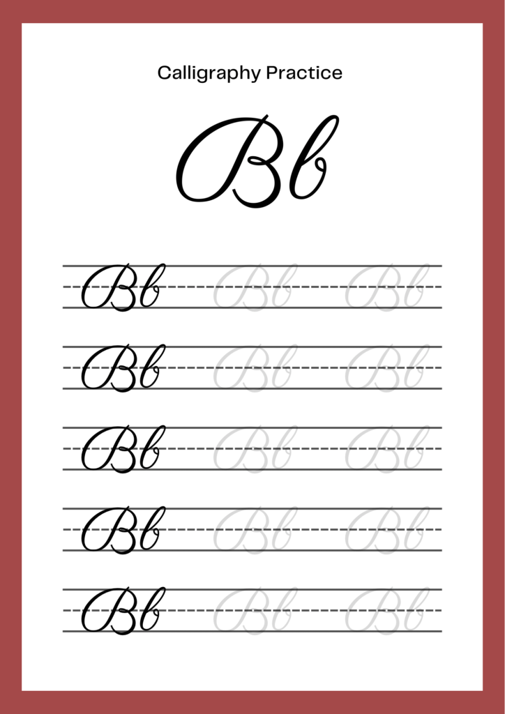 Get Free Printable Calligraphy Worksheets