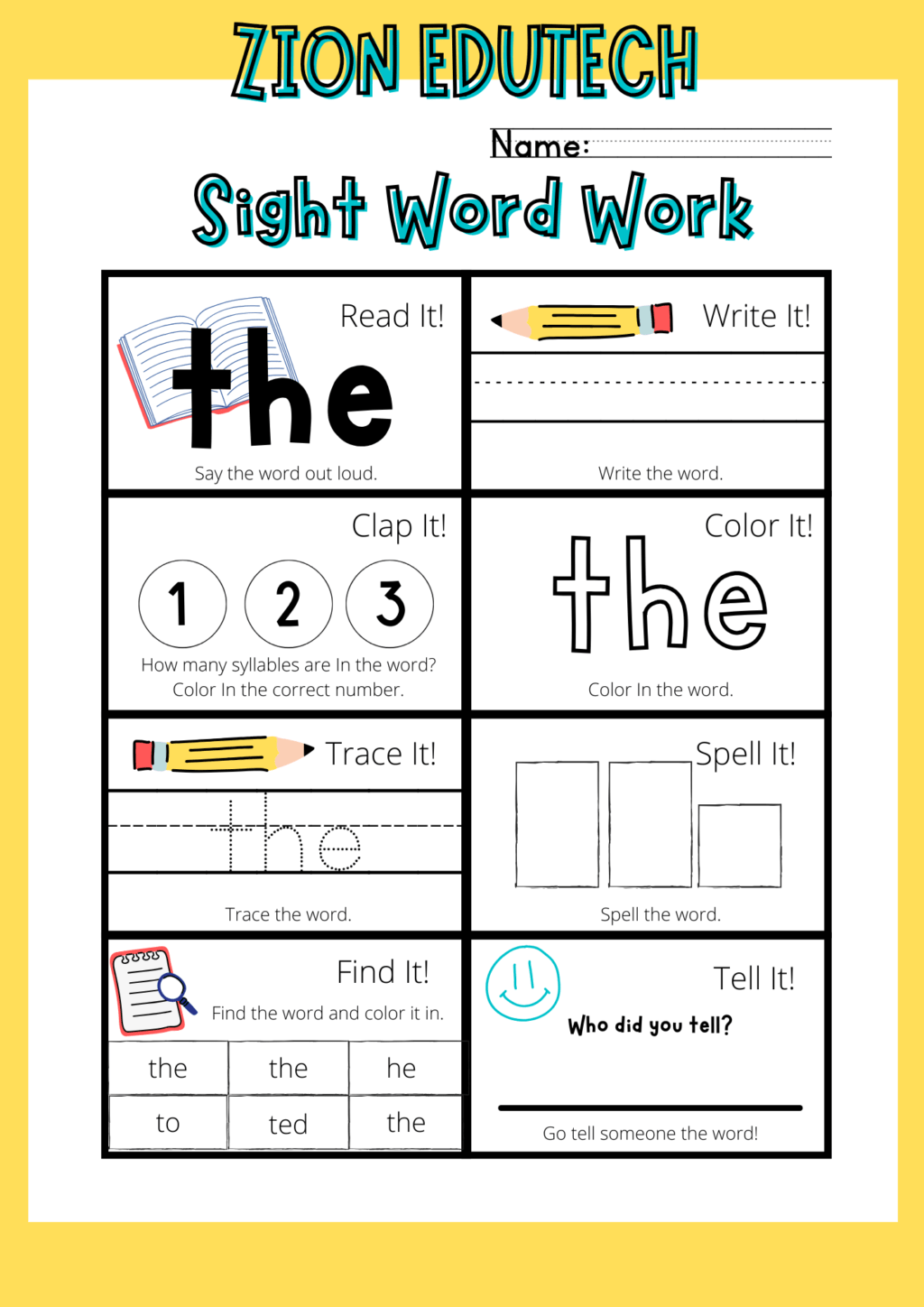 Understanding Sight Words: A Comprehensive Guide with Free Worksheets ...