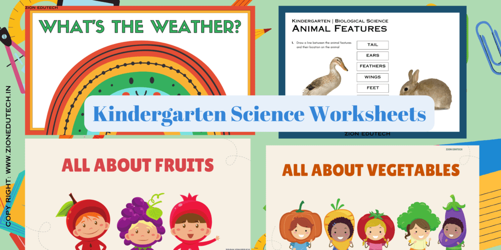 Pre-School & Kindergarten Science Worksheets