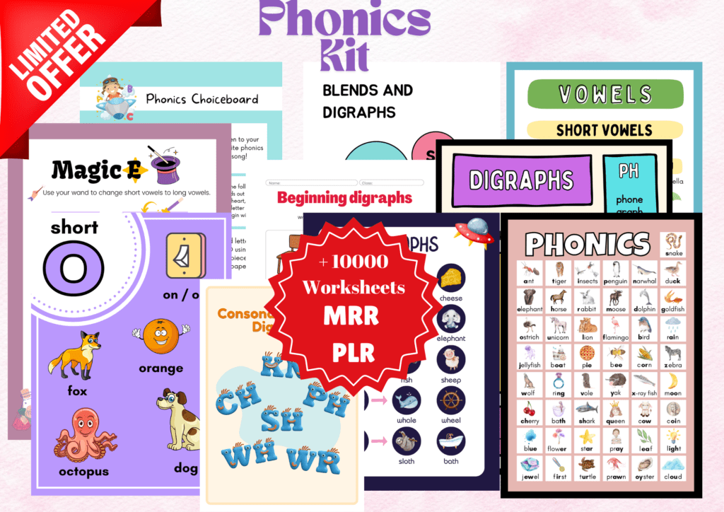 Ultimate Phonics Kit- Crash Course, Presentations, Worksheets, Games, Story Books and More!