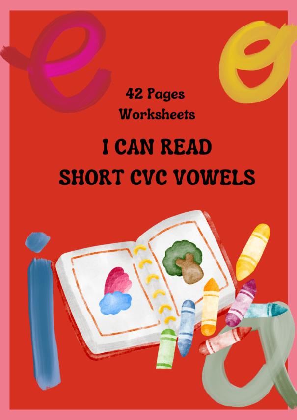 I Can Read CVC Words Worksheets-42 Pages